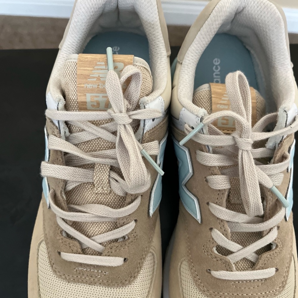 Size 11.5 New Balance 574 Retro Surf Hemp Biege Comfort Mens Rare Classic CLEAN - Picture 3 of 12
